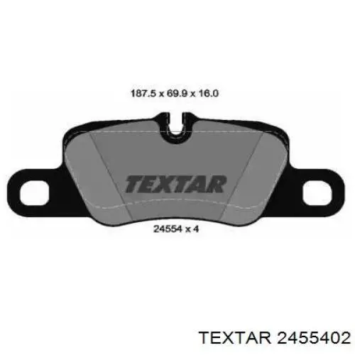 Купить 2455402 Textar Колодки тормозные задние, дисковые