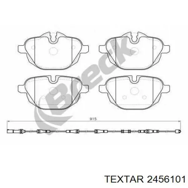 Купить 2456101 Textar Колодки тормозные задние, дисковые