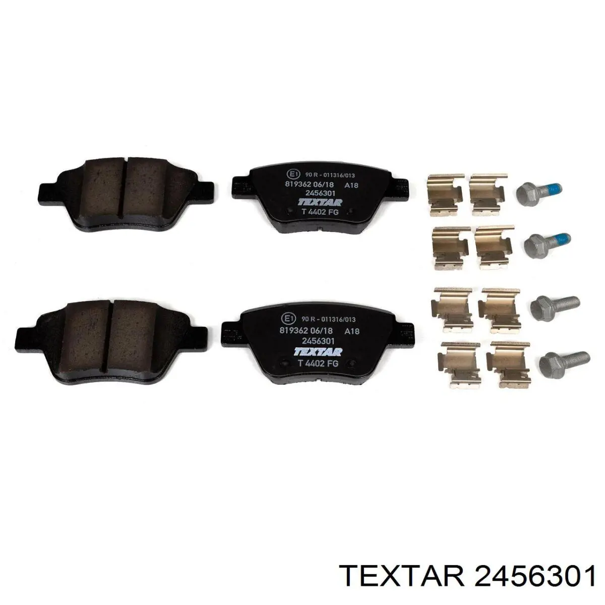 Задние тормозные колодки 2456301 Textar