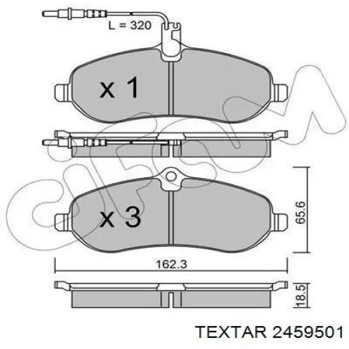 Колодки Textar 2459501 цена, от 25.76 USD