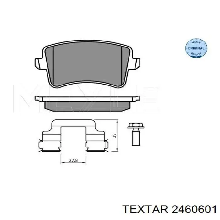 Колодки дисковые  Textar 2460601 цена, от 50.03 USD