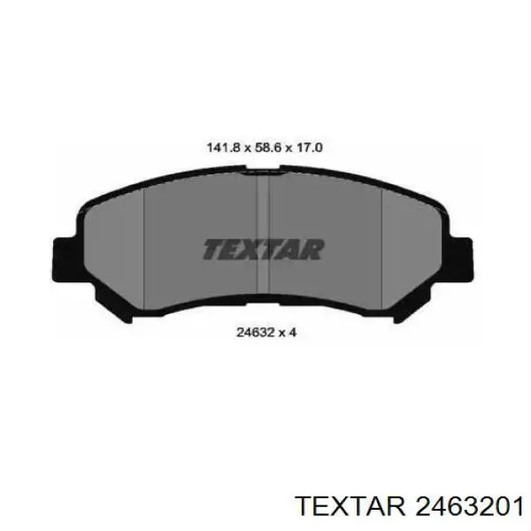 Купить 2463201 Textar Колодки тормозные