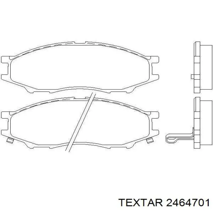 Передние тормозные колодки 2464701 Textar