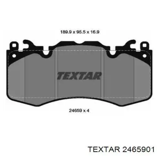 Купить 2465901 Textar Колодки тормозные