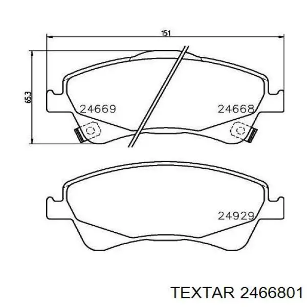Колодки Textar 2466801 цена, от 57.07 USD