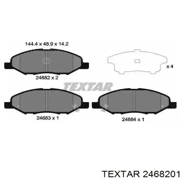 Передние тормозные колодки 2468201 Textar