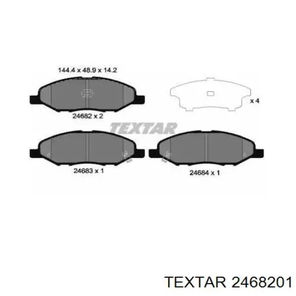 Купить 2468201 Textar Колодки тормозные