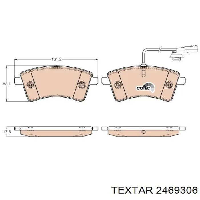 Купить 2469306 Textar Колодки тормозные