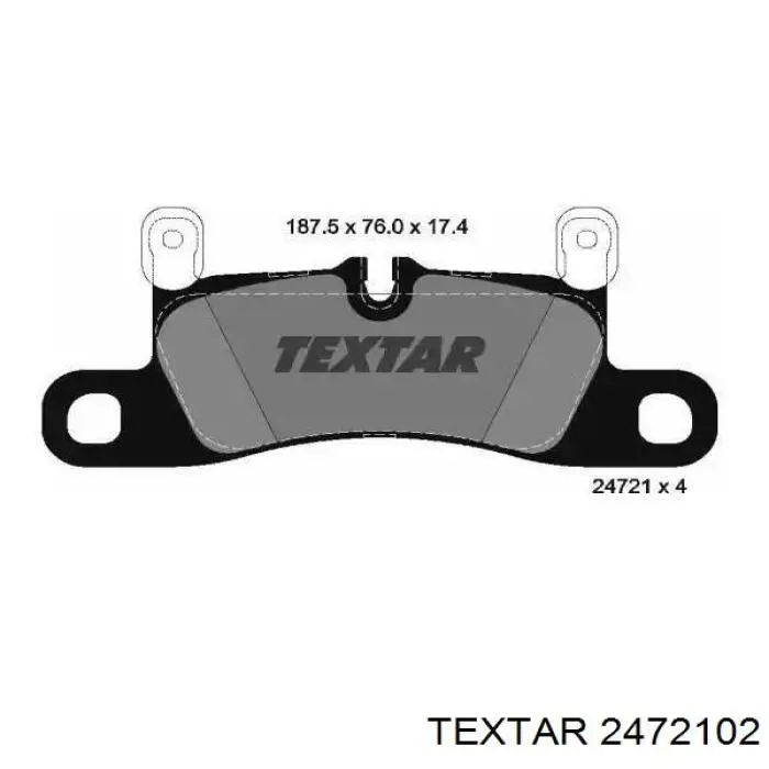 Задние тормозные колодки 2472102 Textar