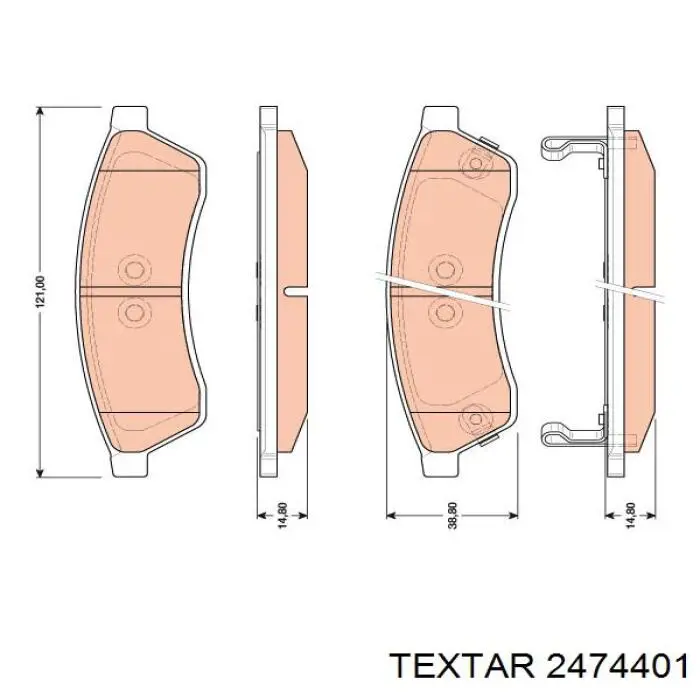 Колодки дисковые  Textar 2474401 цена, от 20.96 USD