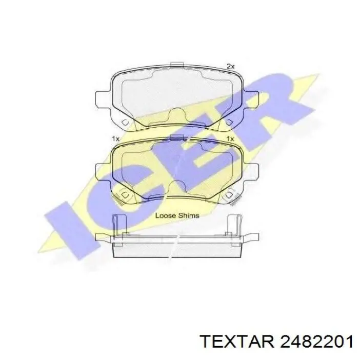 Купить 2482201 Textar Колодки тормозные задние, дисковые