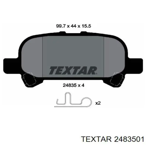 Колодки дисковые  Textar 2483501 цена, от 31.78 USD