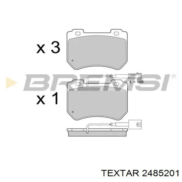 Колодки Textar 2485201 цена, от 48.64 USD