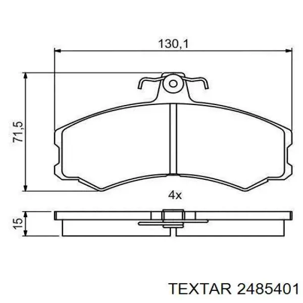 Задние дисковые колодки Textar 2485401