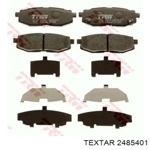 Задние тормозные колодки 2485401 Textar
