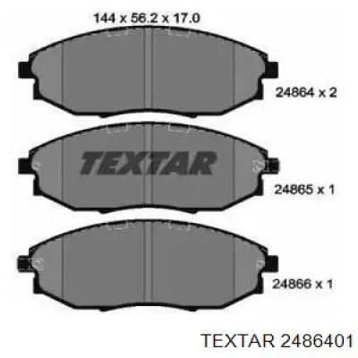 Колодки Textar 2486401 цена, от 33.39 USD