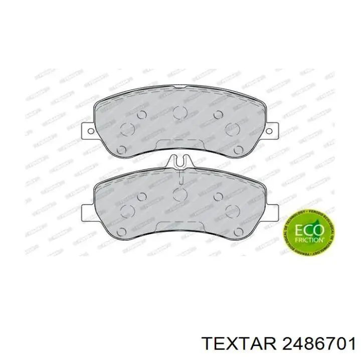Передние тормозные колодки 2486701 Textar