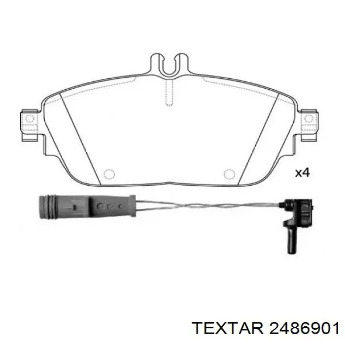 Тормозные колодки Textar 2486901