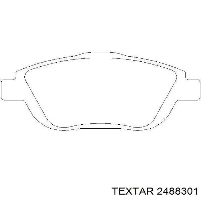 Передние тормозные колодки 2488301 Textar