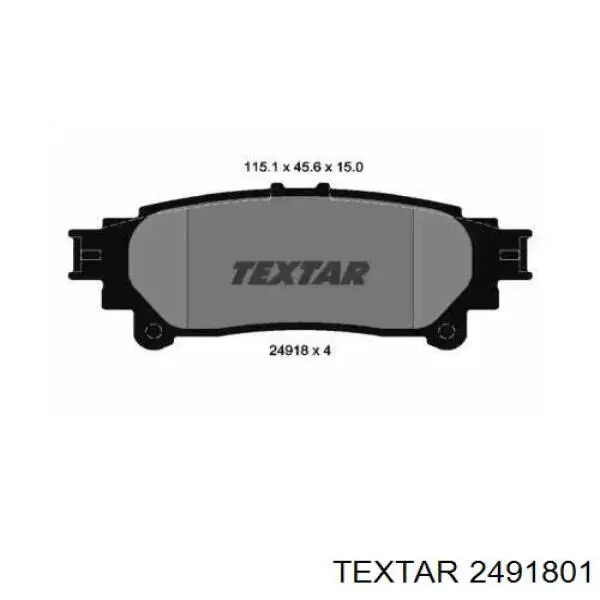 Купить 2491801 Textar Колодки тормозные задние, дисковые