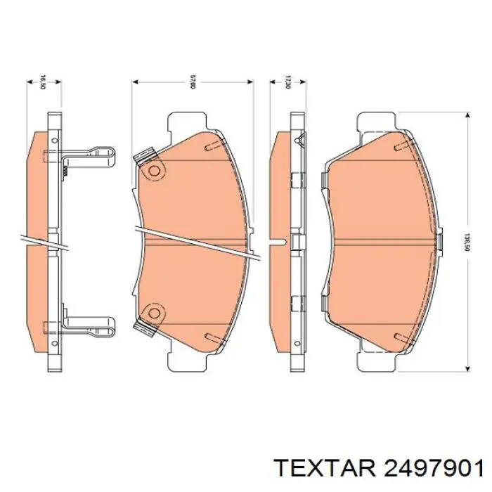 Купить 2497901 Textar Колодки тормозные