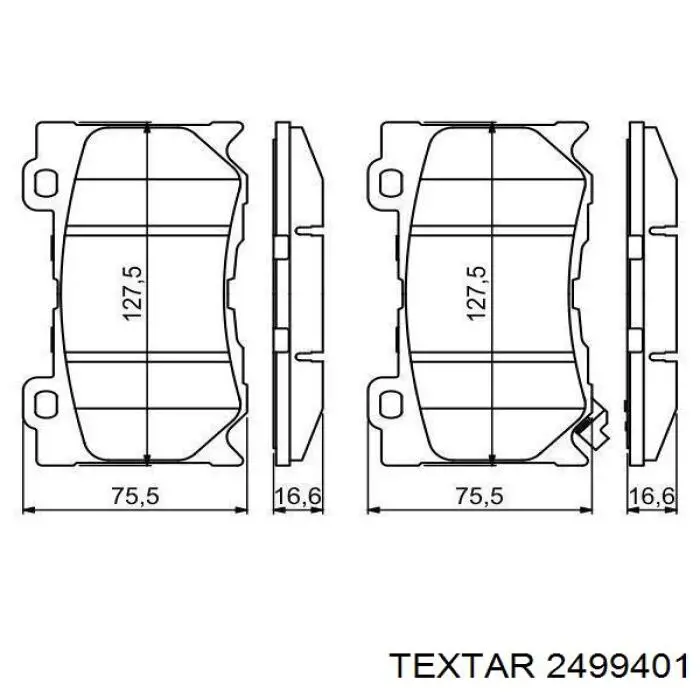 Колодки Textar 2499401 цена, от 44.49 USD