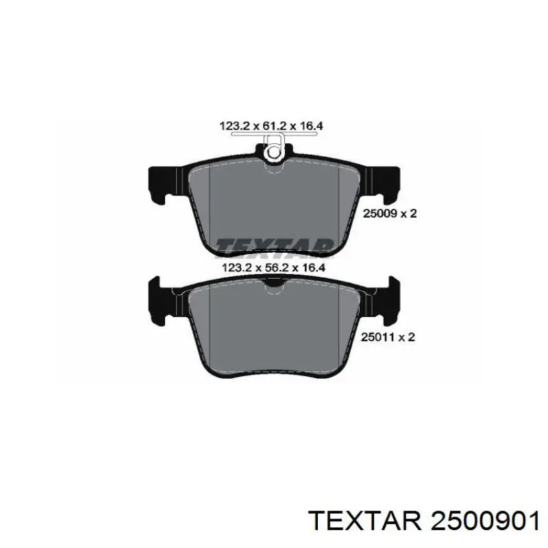 Колодки дисковые  Textar 2500901 цена, от 43.92 USD