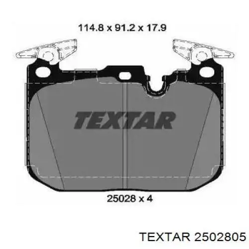 2502805 Textar sapatas do freio dianteiras de disco