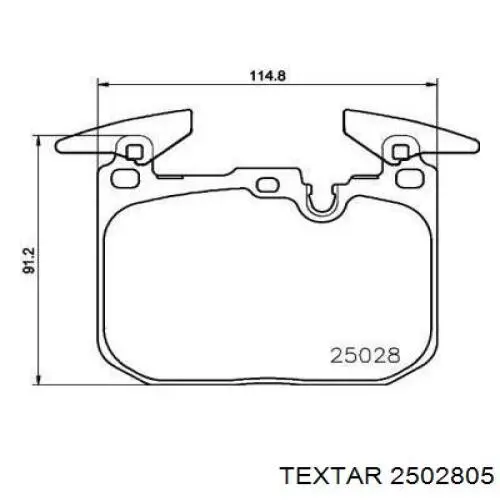 Купить 2502805 Textar Колодки тормозные