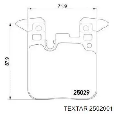 Задние тормозные колодки 2502901 Textar