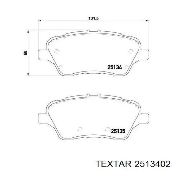 Колодки Textar 2513402 цена, от 37.16 USD