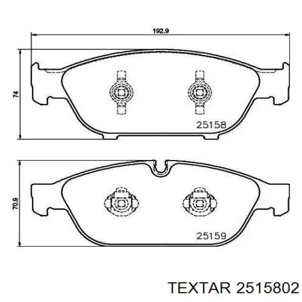 Колодки Textar 2515802 цена, от 98.53 USD