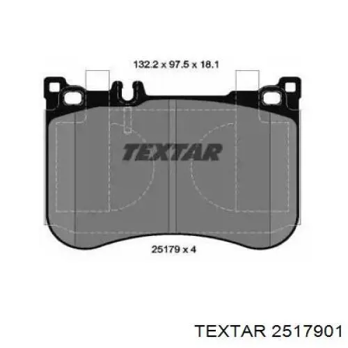 2517901 Textar Колодки передние