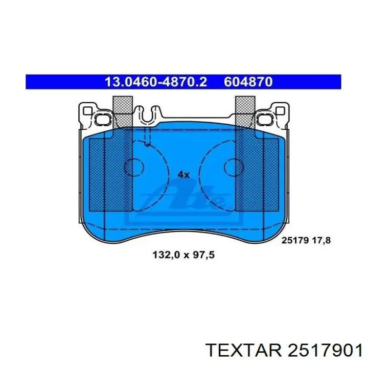 Колодки Textar 2517901 цена, от 98.94 USD