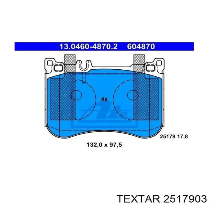 Колодки Textar 2517903 цена, от 117.66 USD