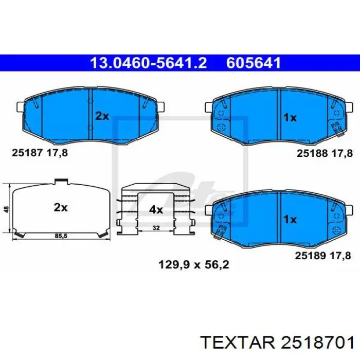 Колодки Textar 2518701 цена, от 37.37 USD