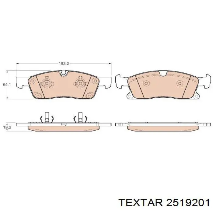 Купить 2519201 Textar Колодки тормозные