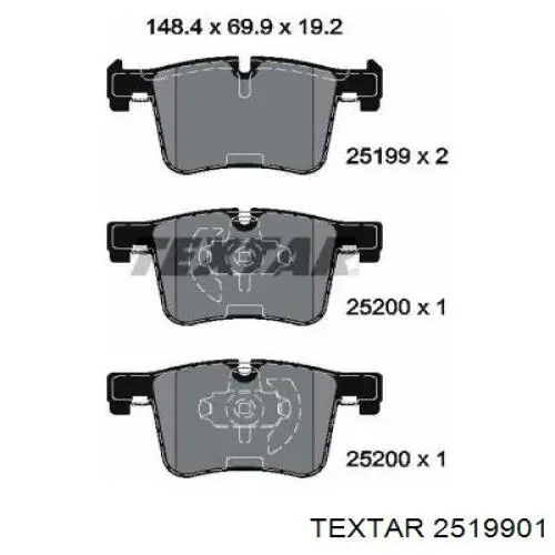 Колодки Textar 2519901 цена, от 73.59 USD