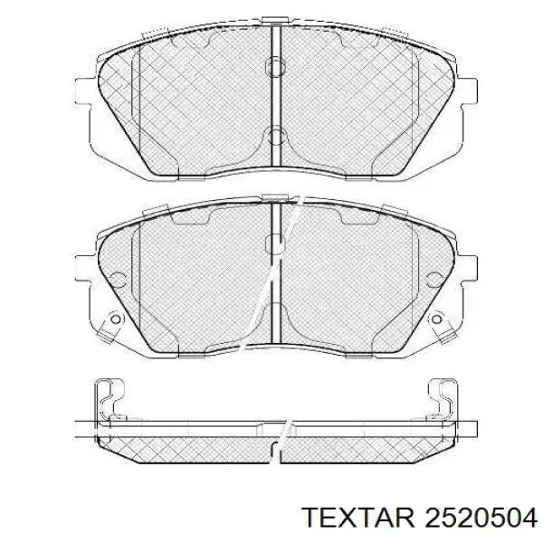 Передние тормозные колодки 2520504 Textar