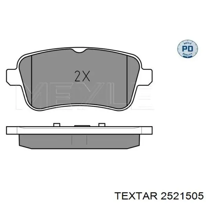 Колодки дисковые  Textar 2521505 цена, от 86.85 USD