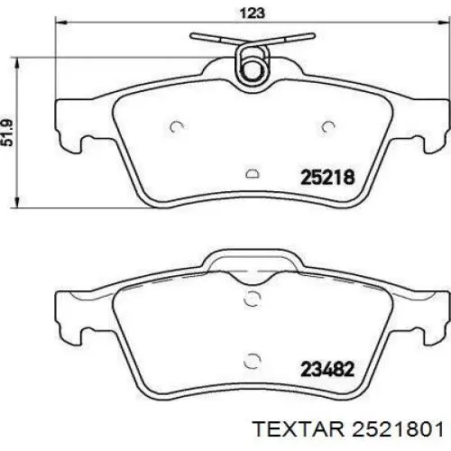 Колодки дисковые  Textar 2521801 цена, от 40.31 USD