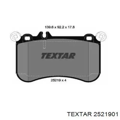 2521901 Textar Колодки передние