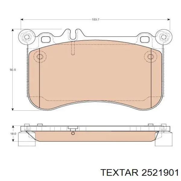 Колодки Textar 2521901 цена, от 88.50 USD