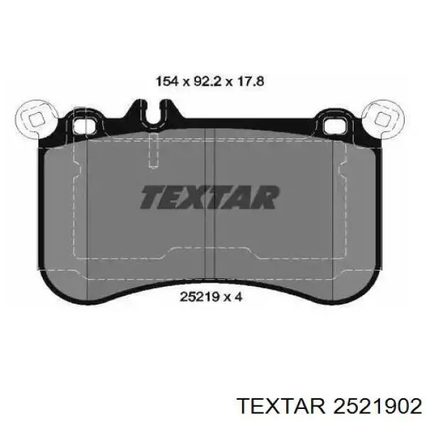 Передние тормозные колодки 2521902 Textar