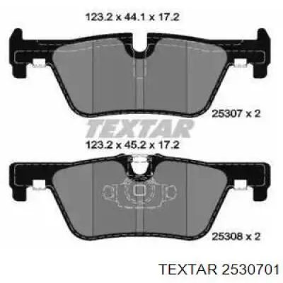 Купить 2530701 Textar Колодки тормозные задние, дисковые