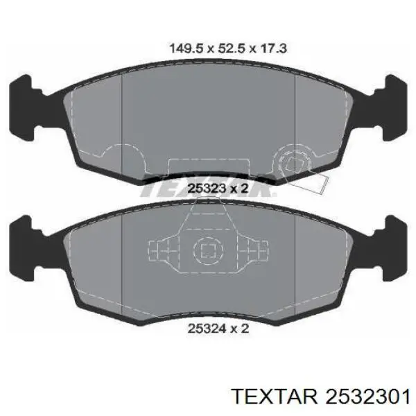 Передние тормозные колодки 2532301 Textar