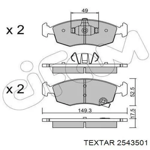 Передние тормозные колодки 68102483AB Chrysler