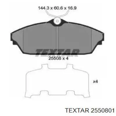 Передние тормозные колодки 2550801 Textar