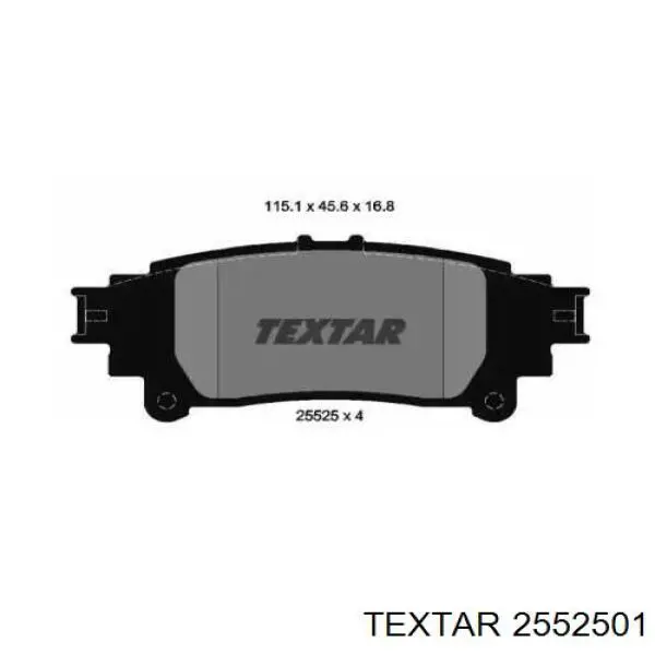 Купить 2552501 Textar Колодки тормозные задние, дисковые