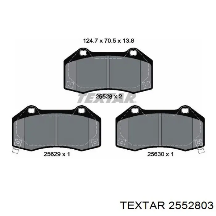 2552803 Textar sapatas do freio dianteiras de disco